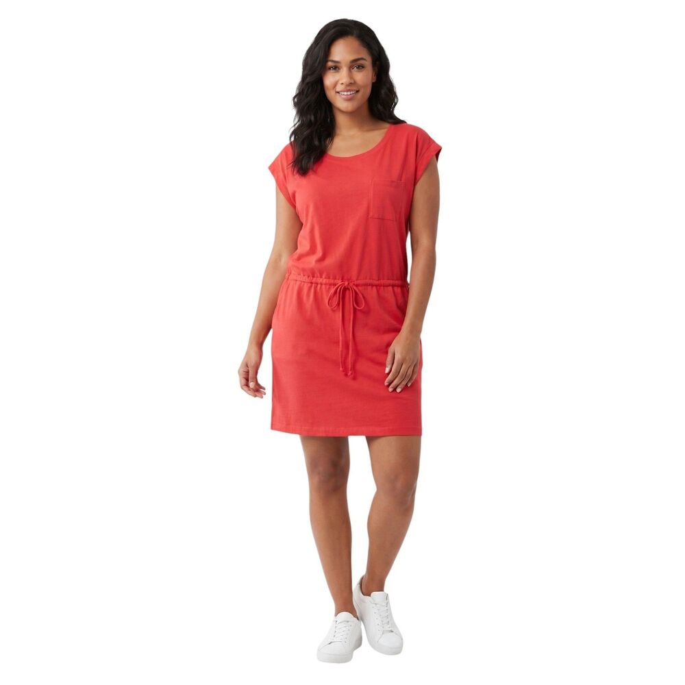 Fossil Rayon Shift Dress in Orange - Size Large